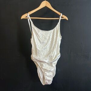 80’s Vintage White One-Piece Swimsuit
